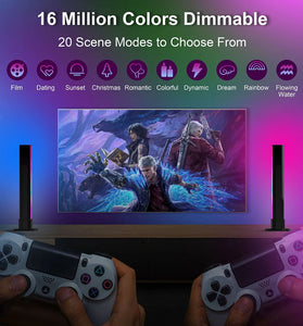 LIXINCORDA Smart Bluetooth Music LED Desktop RGB Light Bar Atmosphere Light Fantasy Desktop Night Lamp Competitive Game TV Pickup Background Light