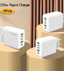 120W 5-Port USB PD Charger 2USB-A+3USB-C PD QC3.0 Fast Charging Wall Charger Adapter EU Plug US Plug for iPhone 15 14 13 Pro for Samsung Galaxy Z Flip6 for Huawei Nova Flip for Xiaomi Civi 4Pro
