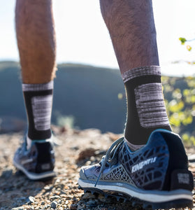 YUEDGE 5 Pairs Sports Casual Socks Elastic Thickened Winter Cotton Socks Sweat-absorbent Anti-odor Mid-calf Socks, Multi-color Combination Set of Men's Socks