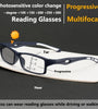 Progressive Multifocal Photochromic Reading Glasses for Men Women HD Anti-blue Light Near Far Eyeglasses