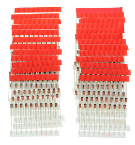 250 Pcs 25 Values 1W Zener Diode Assorted Kit 3V To 33V Assortment Kit