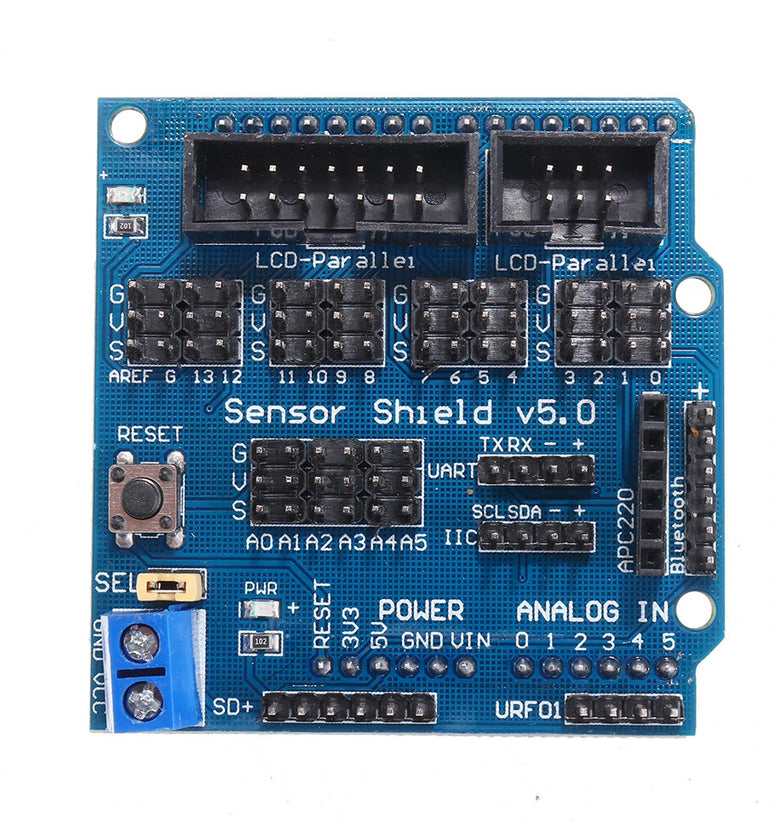 UNO R3 Sensor Shield V5 Expansion Board Geekcreit for Arduino - products that work with official Arduino boards