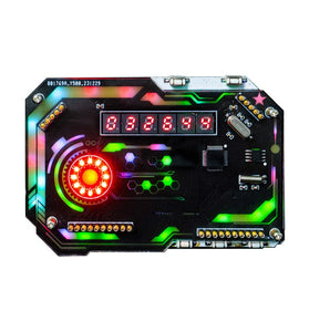 DIY Desktop Digital Clock Electronic Kit Colorful LED Display Type-C Power Supply Retro Desk Ornament Gaming Soldering Fabrication