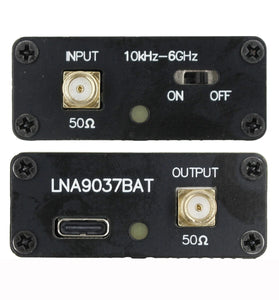9037BAT-LNA RF Amplifier High Linear Low Noise Block Amplifier for Radio Signal Boost Frequency Range 100K-6GHz High Gain Powered by Large Capacity 600mAH Battery Ideal for Superior Radio Communication