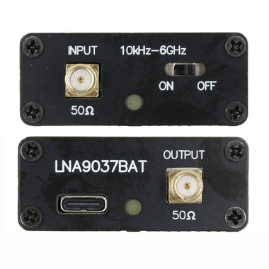 9037BAT-LNA RF Amplifier High Linear Low Noise Block Amplifier for Radio Signal Boost Frequency Range 100K-6GHz High Gain Powered by Large Capacity 600mAH Battery Ideal for Superior Radio Communication