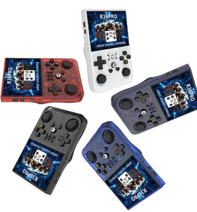 R36PRO 128GB 3.5-inch IPS Screen Handheld Game Console with Dual Hall Joystick Built-in 21000 Games Open Source Linux System Portable Pocket Video Player Game Player