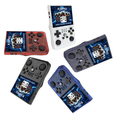 R36PRO 128GB 3.5-inch IPS Screen Handheld Game Console with Dual Hall Joystick Built-in 21000 Games Open Source Linux System Portable Pocket Video Player Game Player