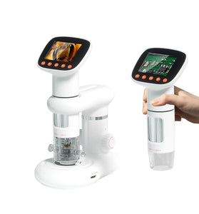 50X-1000X Magnification HD Digital Microscope with 2.0-inch Screen  Adjustable LED Lights 5G+IR Lens Type-C Interface Scientific Exploration Tool