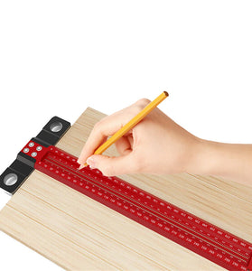 T Ruler Woodworking Scriber 200/300cm Parallel/Vertical Line Drawing Tool with T-Shaped Hole  Marking Ruler