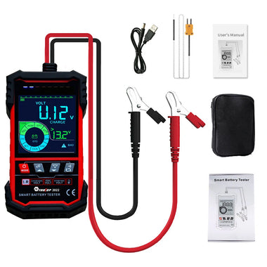 TOOLTOP Intelligent Battery Tester 3.2 Inch Color Screen 12.0V 24.0V Battery Intelligent Selection Support Battery Tester