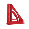 JIGHOLE Multi-Angle Measuring Ruler Protractor Height Gauge Square Ruler Aluminum Alloy Triangle Shape with Laser Engraved Metric Scale for Woodworking and Carpentry