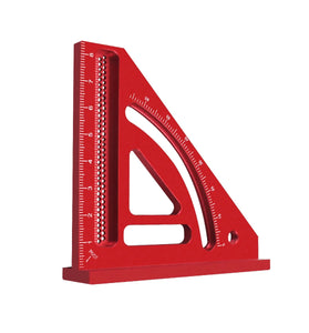 JIGHOLE Multi-Angle Measuring Ruler Protractor Height Gauge Square Ruler Aluminum Alloy Triangle Shape with Laser Engraved Metric Scale for Woodworking and Carpentry