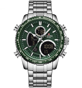 NAVIFORCE Multi-function Men Watch Night Light Waterproof Quartz Watch Timepiece Chronograph Date Sport Watch for Male