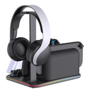 For Switch 2 12-in-1 Multi-functional Cooling and Charging Dock Switch Console Storage Dock with RGB Lighting IPEGA PG-SW2065