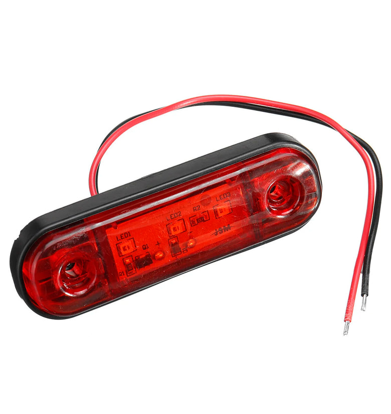 LED Side Marker Indicator Light Waterproof For 12V 24V Trailer Truck Bus Lorry Van