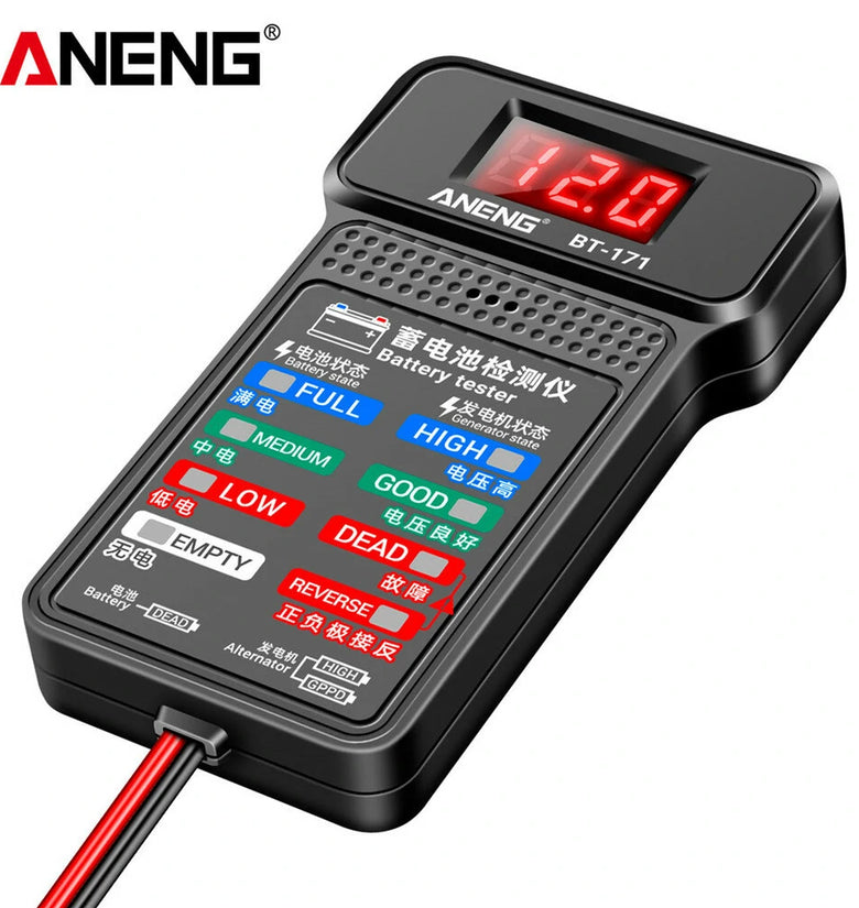 ANENG BT-171 Battery Tester 12V LCD Digital Auto Battery Analyzer Charging Cranking System Tester Car Battery Checker Diagnostic Tool