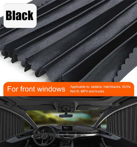 Car Sun Shade Window SunShade Drape Visor Valance Curtain Windshield Sunshade Adjustable Foldable Car Styling