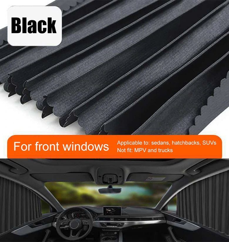 Car Sun Shade Window SunShade Drape Visor Valance Curtain Windshield Sunshade Adjustable Foldable Car Styling