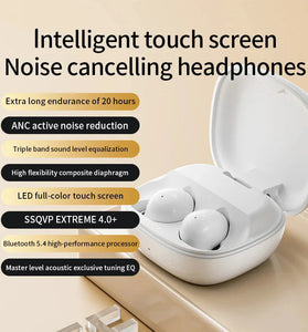 S11 Touch Screen Headset Wireless bluetooth 5.4 Earphone ENC Mic Noise Cancelling 13mm Dynamic Coil 20H Playback In-ear Sports Headphones with MP3