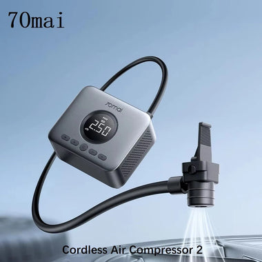 70mai TP07 Cordless Air Compressor 2 150PSI Tire Inflator Digital Display Portable Wireless LED Light Air Pump for Car Bike Motorcycle Ball Camping