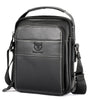 BULLCAPTAIN Genuine Leather Men Shoulder Bags Vintage Small Flap Crossbody Briefcase Handbag Vintage Messenger Bag