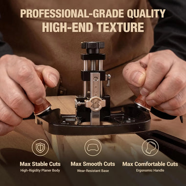 HONGDUI KM-17 Pro Router Plane Die Steel Body Adjustable Fence with CAM Lock Depth Stop Dual Blade 1/2inches width For Fine Tuning Joinery Cutting Grooves Creating Perfect Mortises