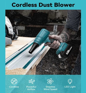 Cordless High-Speed Electric Air Blower 85,000 RPM Powered by 18V Battery for DIY Cleaning and Outdoor Use