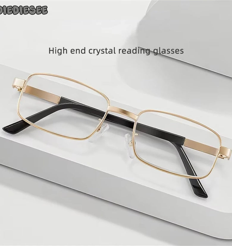 HD Anti-glare Reading Glasses for Men Women Scratch-resistant Comfy Crystal Presbyopia Glasses