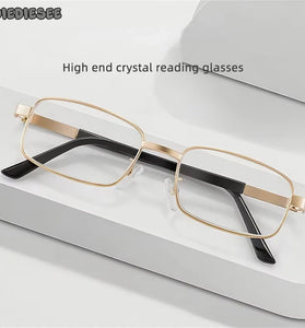 HD Anti-glare Reading Glasses for Men Women Scratch-resistant Comfy Crystal Presbyopia Glasses