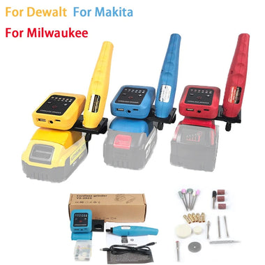 Cordless Lithium Grinder 80W 18000rpm For Makita DEWALT Milwaukee 18V-21V Batteries Grinding Polishing Cutting Carving Tool