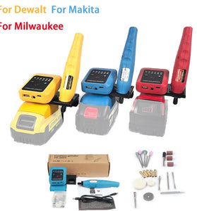 Cordless Lithium Grinder 80W 18000rpm For Makita DEWALT Milwaukee 18V-21V Batteries Grinding Polishing Cutting Carving Tool