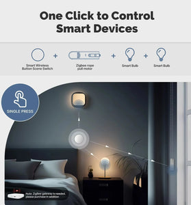 MOES ZigBee3.0 Smart Wireless Button Scene Switch Tuya Battery Powered Mobile Setting Multi-scene Linkage Wireless Remote Controller