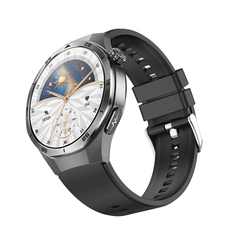 ET456 1.56inch AMOLED Display ECG Intelligent Micro Physical Examination NFC Voice Assistant bluetooth Call Heart Rate Blood Pressure SpO2 Monitor Sleep Monitoring Menstrual Tracking Respiratory Training Metto Call IP68 Waterproof Smart Watch