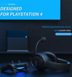 BINNUNE BG02 Gaming Headset Wired Headphones with Microphone Titanium 50mm Drivers 3.5mm Wired Connection Headphones