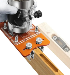 For 65mm Trimming Machine 2 In 1 Slotted Bracket Invisible Fasteners Wardrobe Cupboard Panel Punch Locator Aluminum with Scale