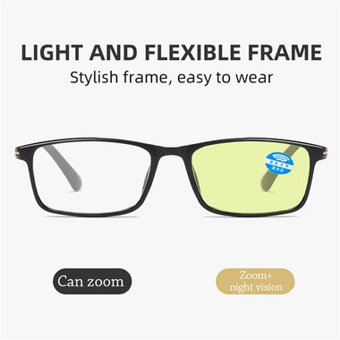 Progressive Multifocal Reading Glasses TR90 Blue Light Blocking Frame Anti-Glare Night Vision Computer Eyewear