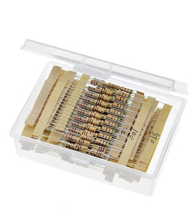 300PCS 30 Values Film Resistors Package 1/2W 5% 10R-1M Carbon Film Metal Resistors Assortment Kit Set