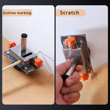 Woodworking Marking Tool Stainless Steel Retractable Tough Multi-Functional Measuring Device Stone Plate Marking