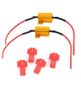 2pcs 50W 6 Car LED Canbus Load Resistors Automobile Turn Signal Flashlight License Plate Lamp Resistance Decoder