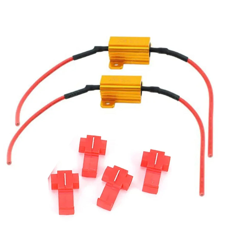 2pcs 50W 6 Car LED Canbus Load Resistors Automobile Turn Signal Flashlight License Plate Lamp Resistance Decoder