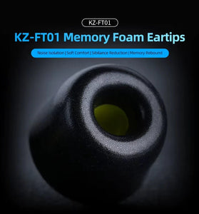 KZ FT01 Memory Cotton Ear-Tips Ear Plugs Earphones In Ear Monitor Wired Headphones Noise Isolating Ear Pads Headset