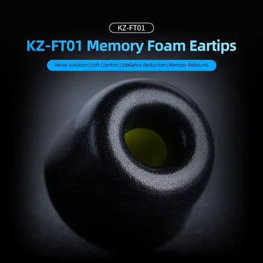 KZ FT01 Memory Cotton Ear-Tips Ear Plugs Earphones In Ear Monitor Wired Headphones Noise Isolating Ear Pads Headset