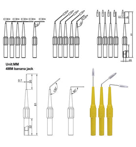 25PCS Universal Multimeter Probe with Steel Needle and 4mm Banana Plug Piercing Needle Connection Alligator Clip For Accurate Readings and Versatile Testing Use