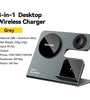 ESSAGER 3 in 1 PD15W High Power Magnetic Desktop Wireless Charger for iPhone 15 14 13 12 Pro/Max/Plus for Apple Watch 9/8/7/6/5/4/3/2/SE/Ultra 2 for AirPods 3/2/Pro