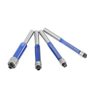 Silver Blue Double Bearing Router Bit Trimming Knife Woodworking Milling Tools  Double-edged Trimming Machine Blade