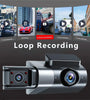 3 inch IPS Screen 3-Channel Driving Recorder 1080P HD 360 Rotation Dash Cam Without / With WiFi Loop Recording