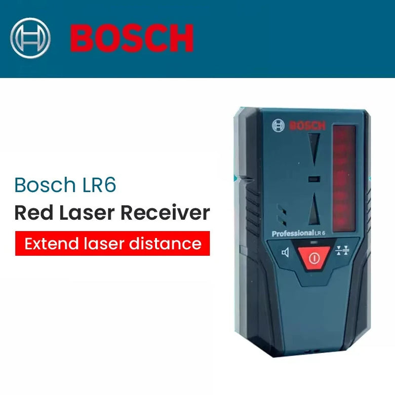 for Bosch LR6 Red Laser Receiver 5-50m Range 1-3mm Accuracy Compact Lightweight IP54 Water Resistance Construction Tool