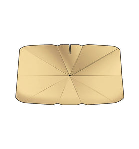 Coated Car Sunshade Umbrella Thickened V-Shaped Opening Front Windshield Curved Handle Car Anti UV Umbrella 360 Center Pole Rotation