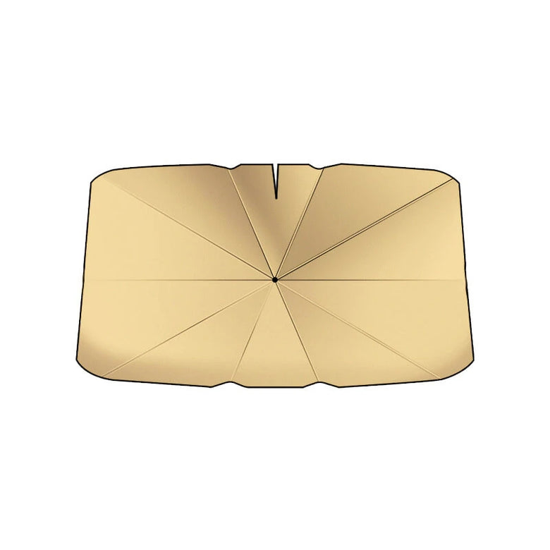 Coated Car Sunshade Umbrella Thickened V-Shaped Opening Front Windshield Curved Handle Car Anti UV Umbrella 360 Center Pole Rotation