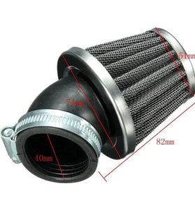 40mm 45 Degree Air Filter Black For 50cc 110cc 125cc 140cc Pit Dirt Bike Motor Bike